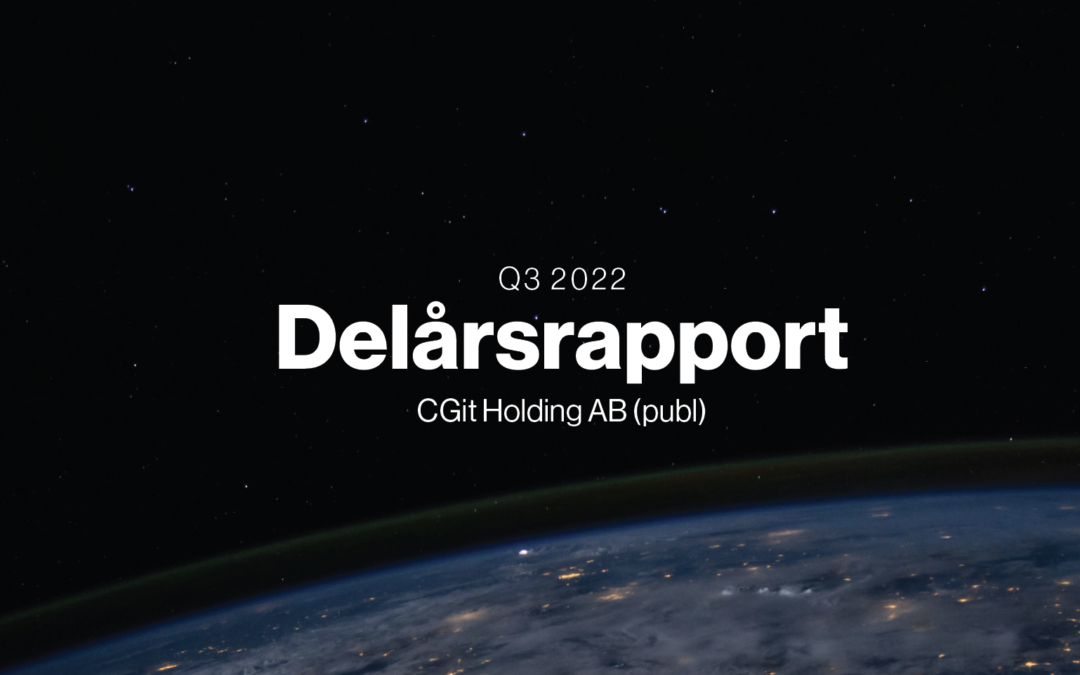 CGit: Delårsrapport, Q3 – CGit Holding AB (publ)